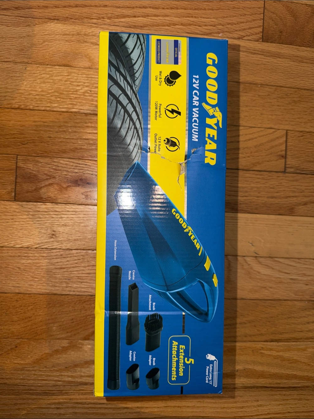 Goodyear 12V Car Vacuum - Blue and Yellow